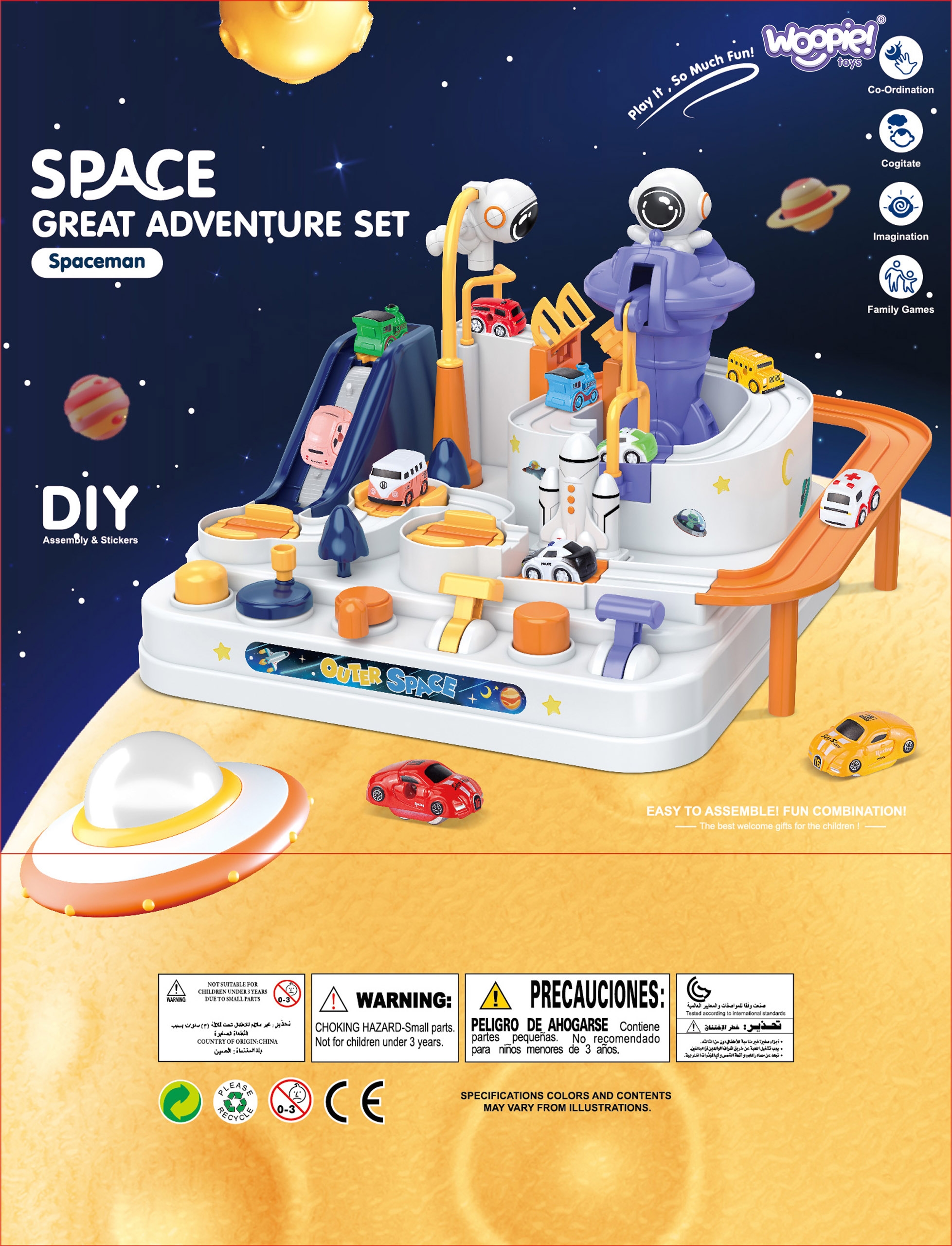 Interaktywny tor przeszkód dla aut "przygoda astronauty"