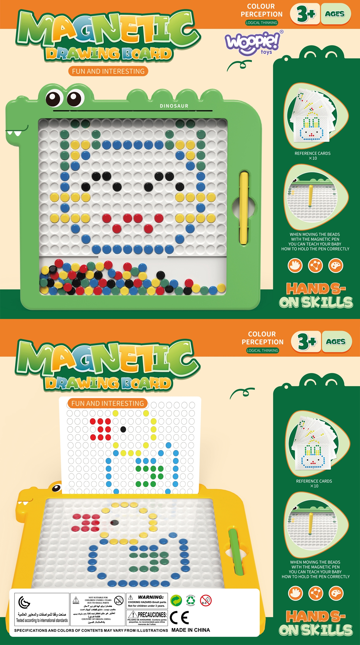 Tablica magnetyczna dla dzieci montessori magpad dinozaur