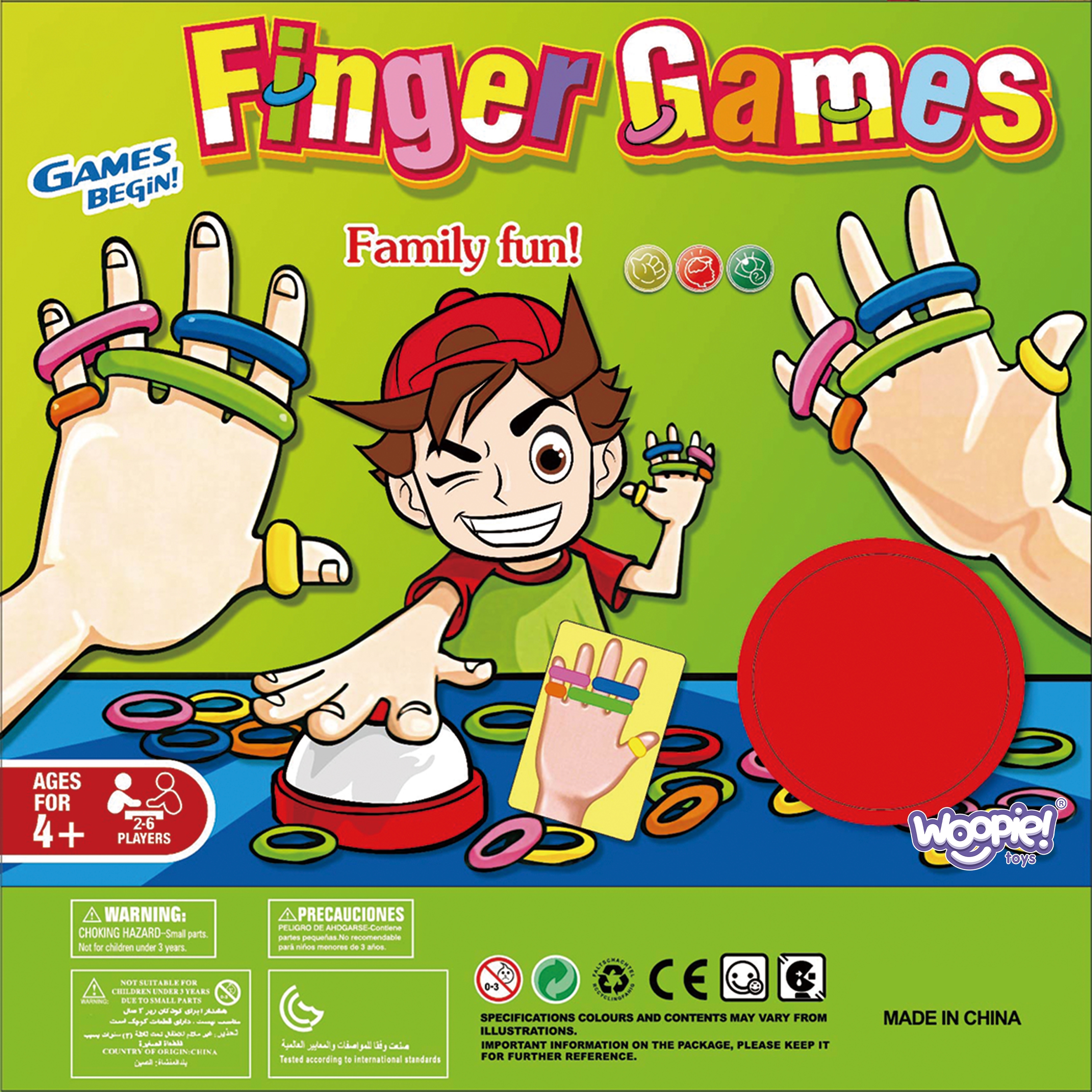 Gra zręcznościowa finger games kolorowe gumki 4+