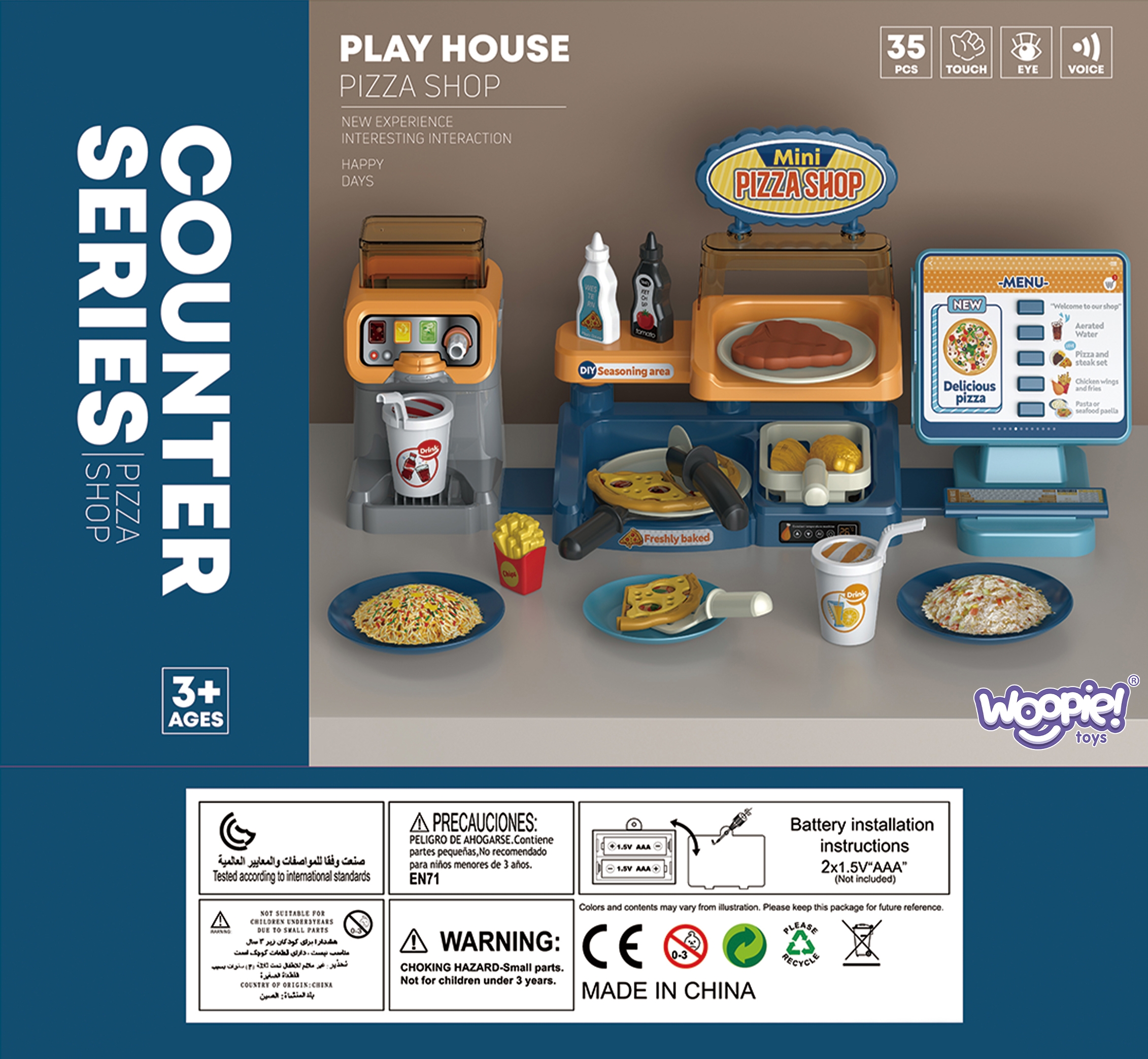 Sklep restauracja fast food mini pizza shop 35 el.