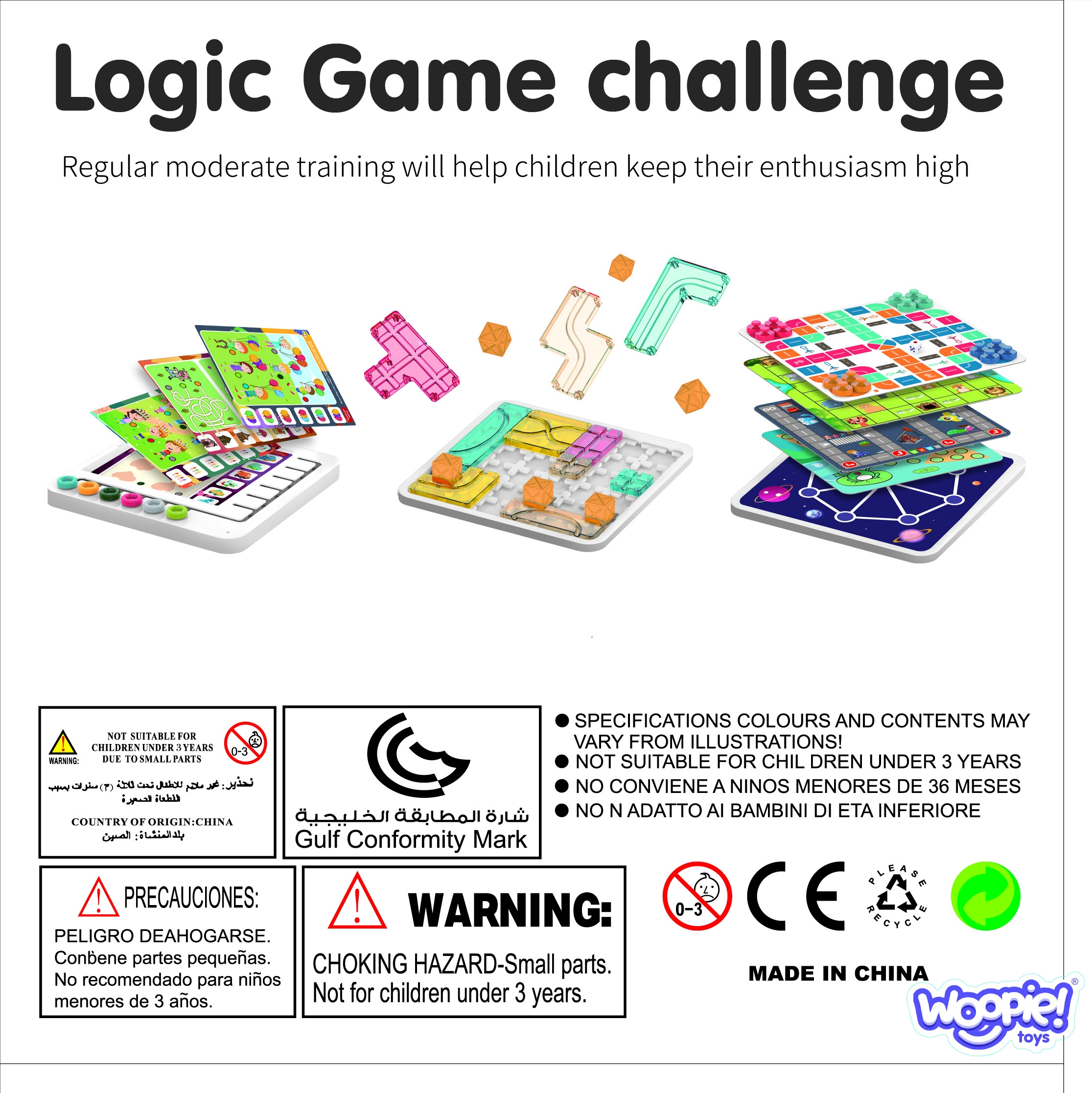 Zestaw gier planszowych logicznych 10w1