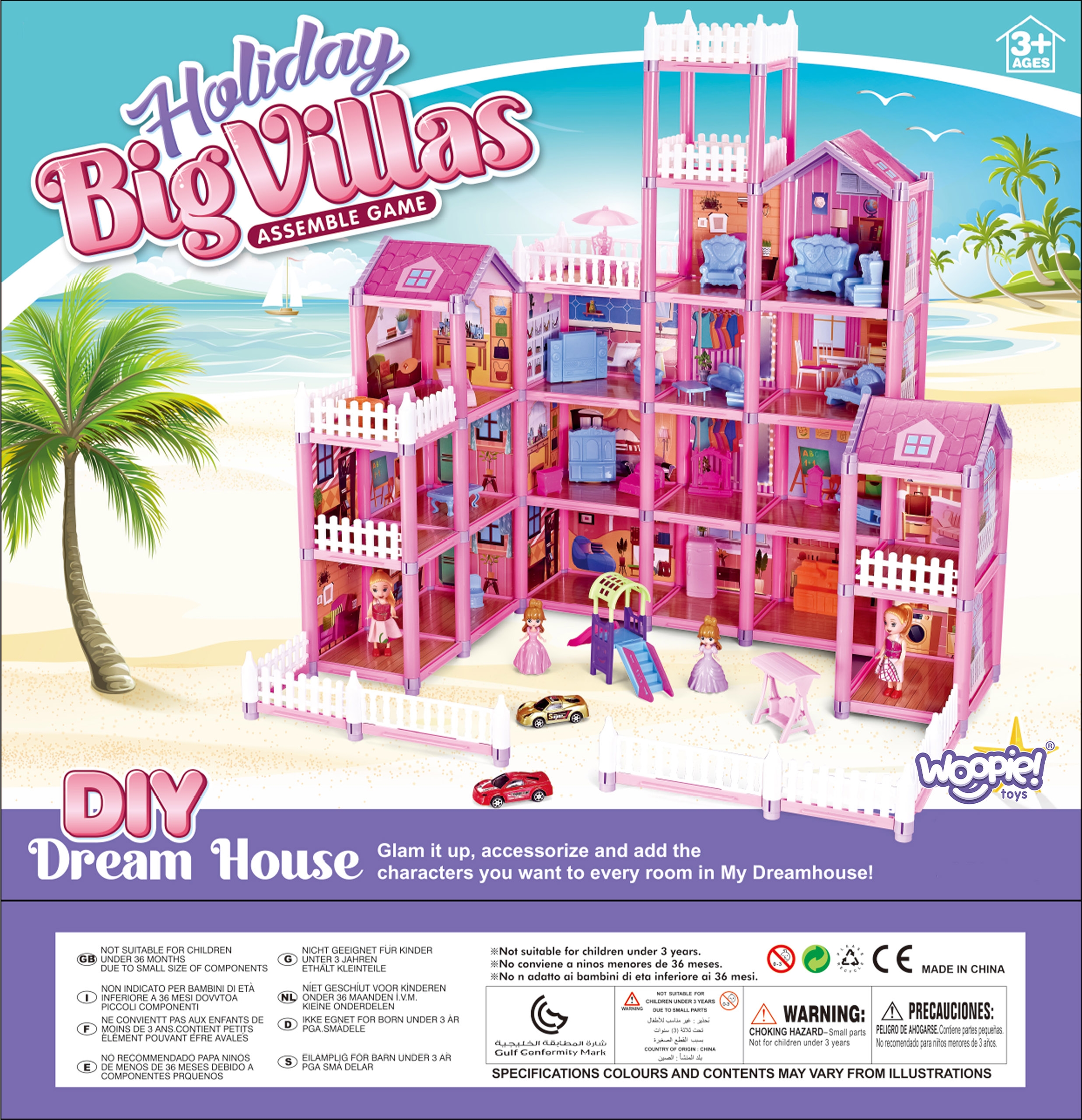 Mega willa domek dla lalek lovely house 194 el.
