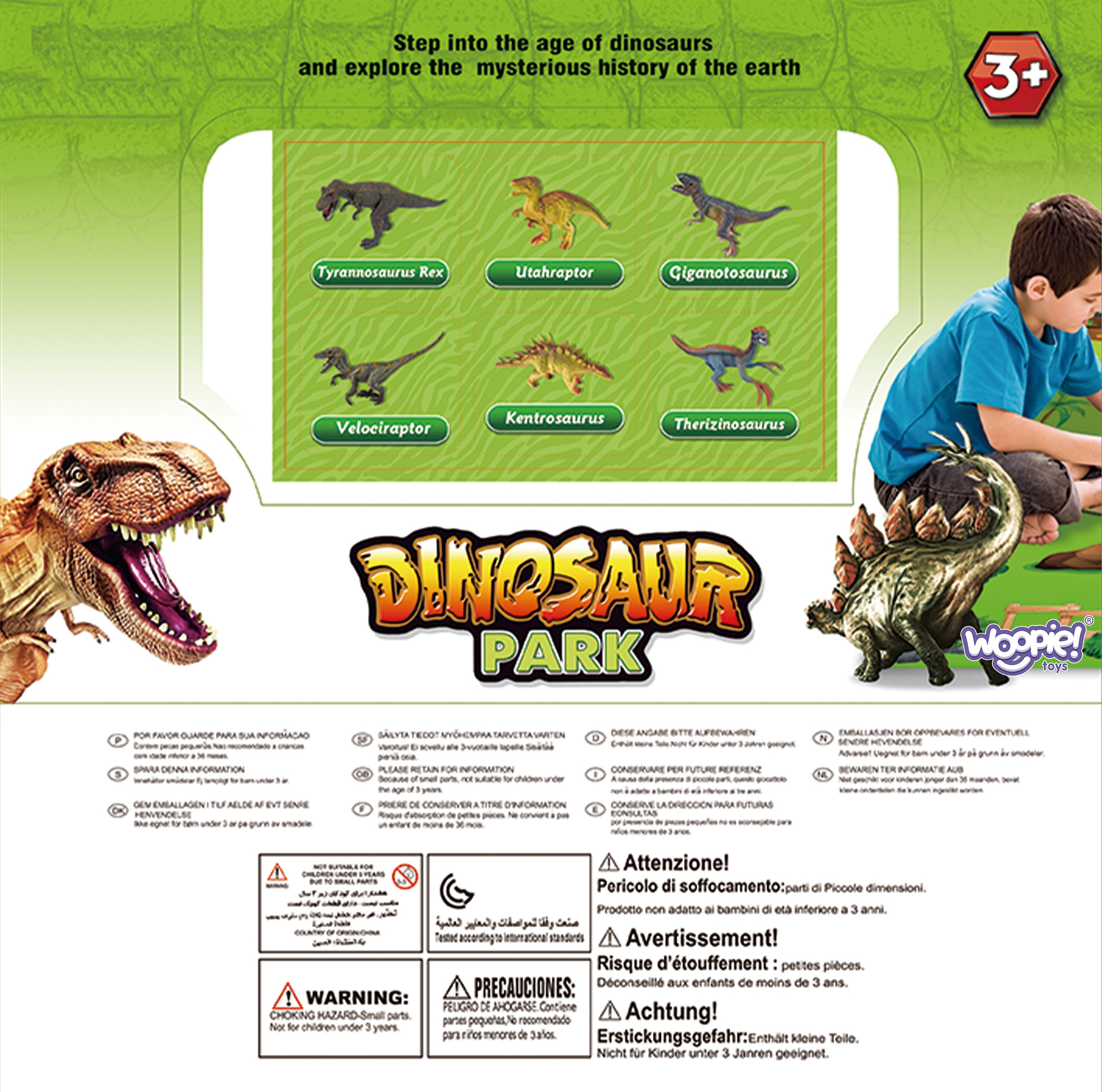 Zestaw park dinozaurów figurki + mata i akcesoria 23 el.