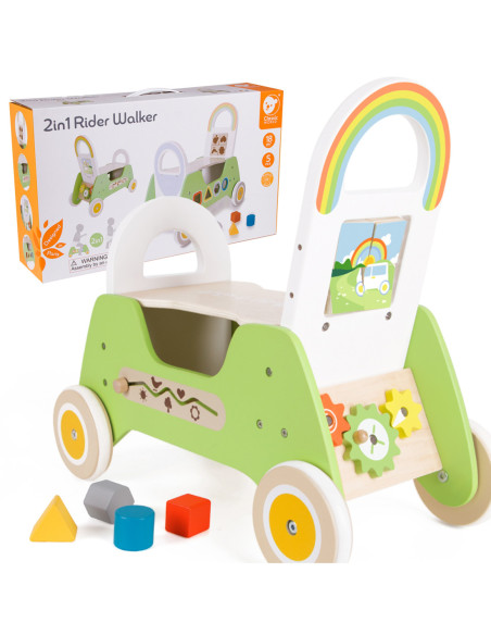 Drewniany Jeździk Pchacz Rider 2 w 1 Classic World