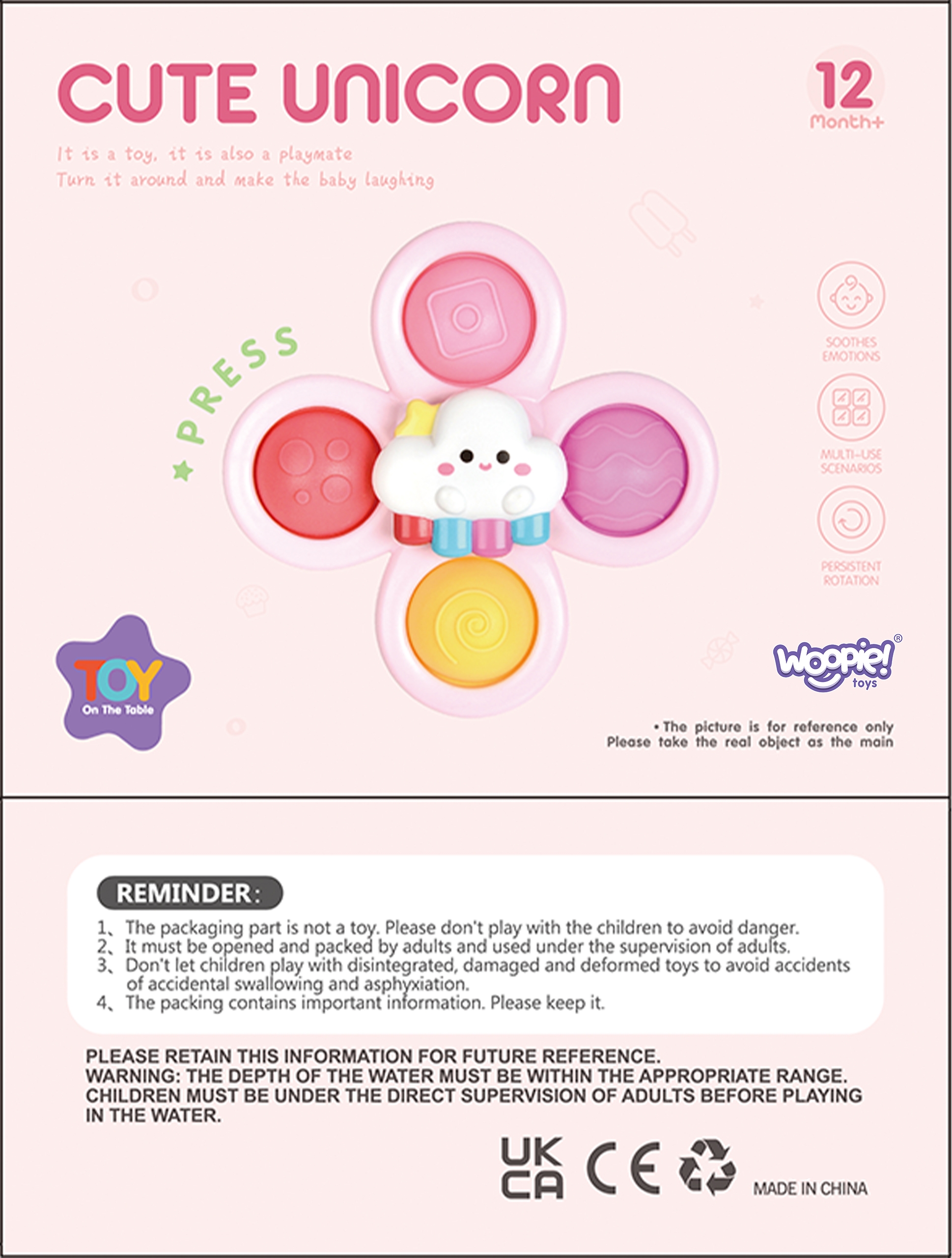 Kosmiczny spinner pop-it zabawka sensoryczna wymienne 3 szt różowy.