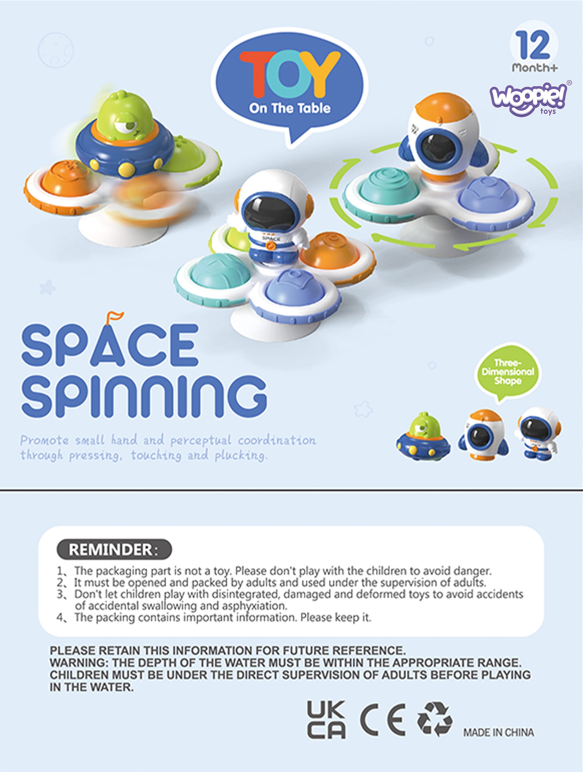 Kosmiczny spinner pop-it zabawka sensoryczna wymienne 3 szt.