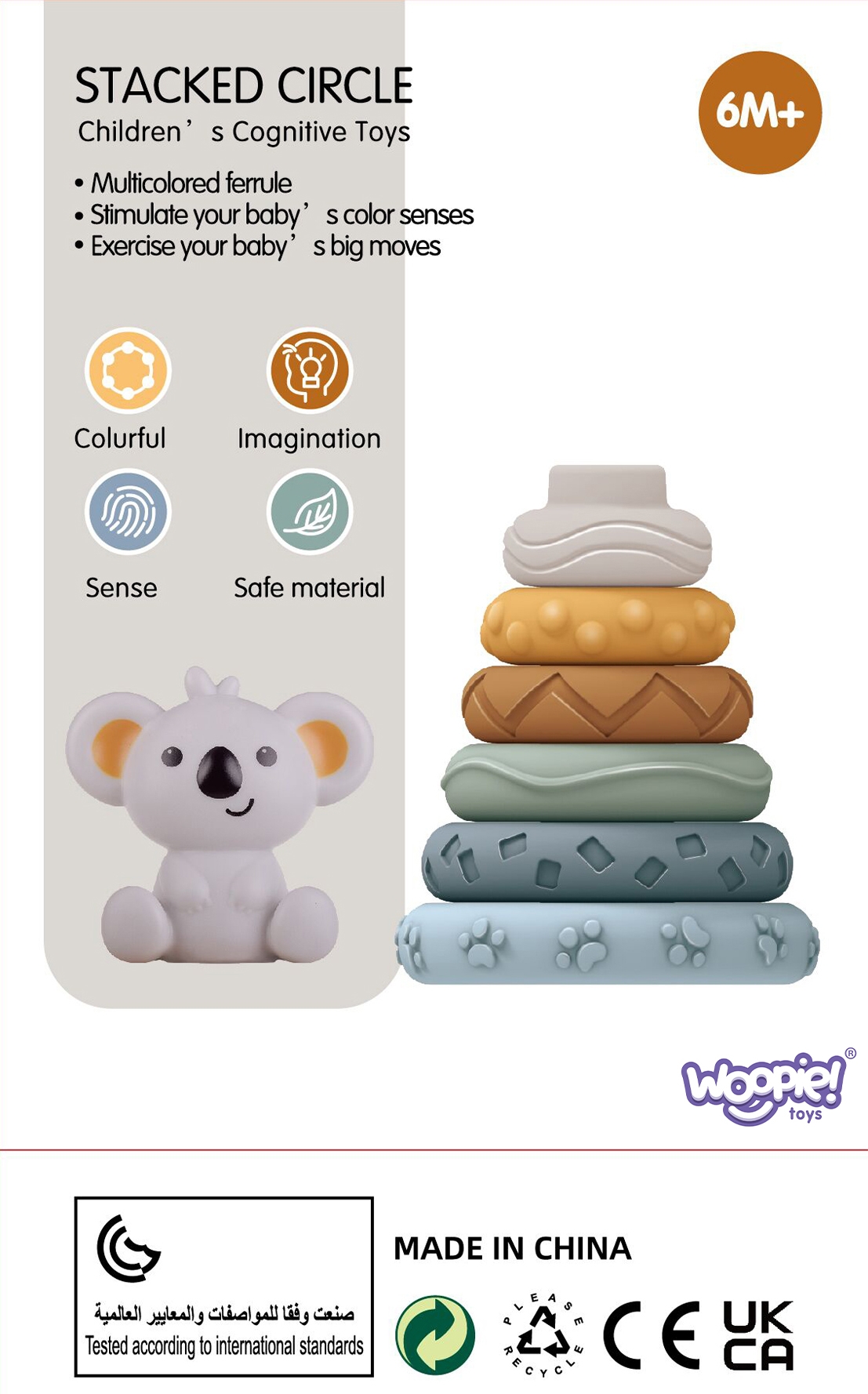 Zestaw edukacyjna piramidka koala 2w1 gryzak