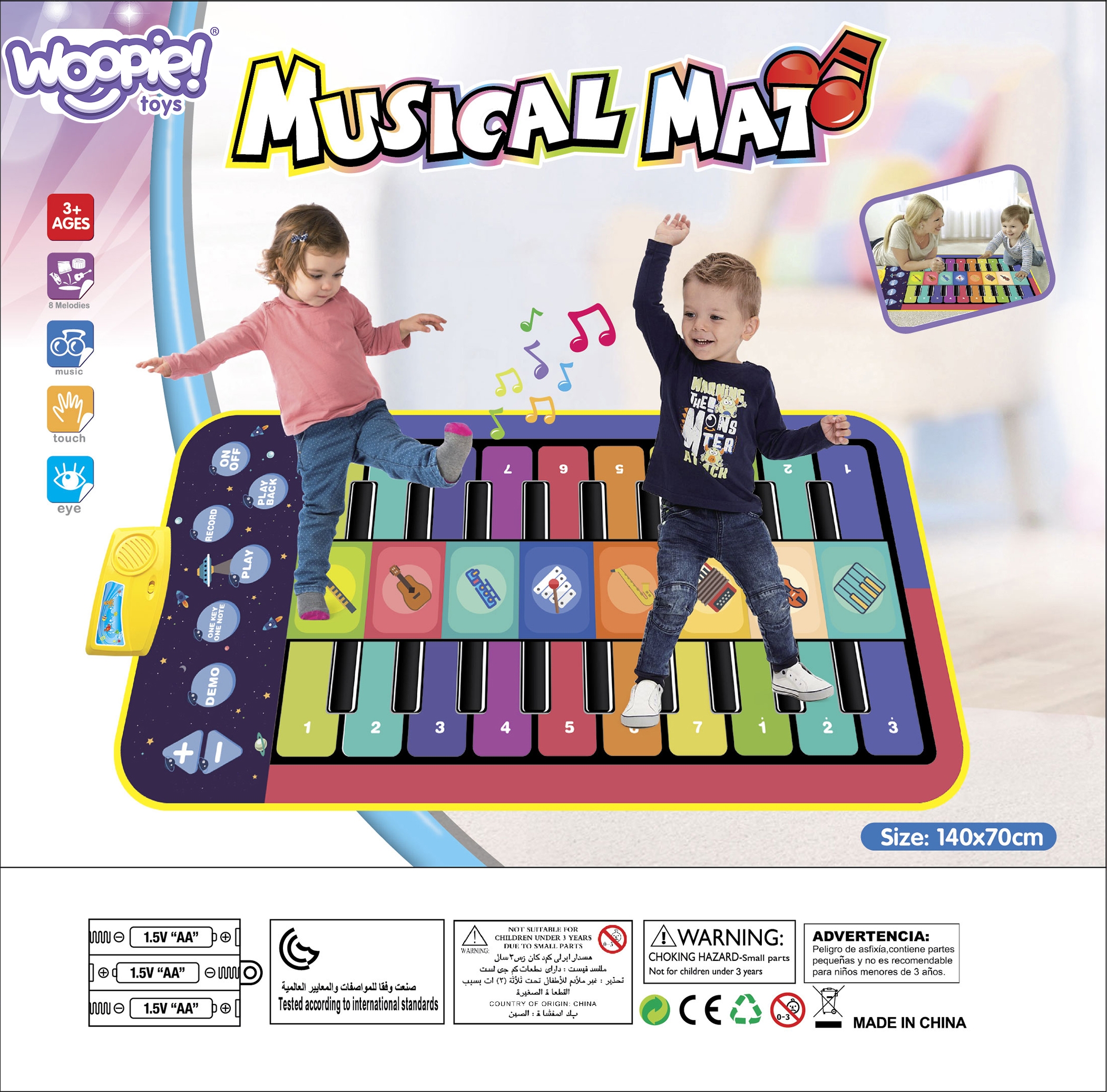 Interaktywna mata muzyczna do tańczenia xxl