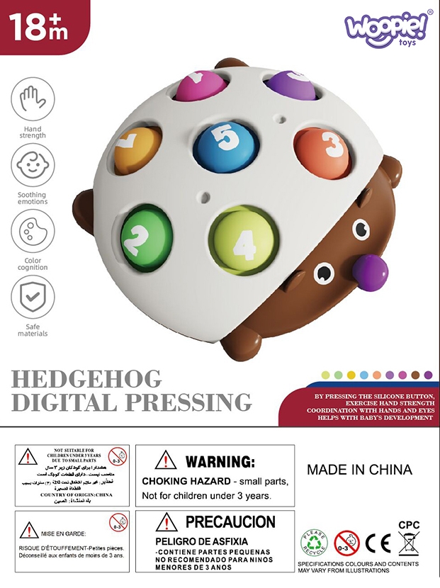 Jeżyk pop-it cyferki fidget toys