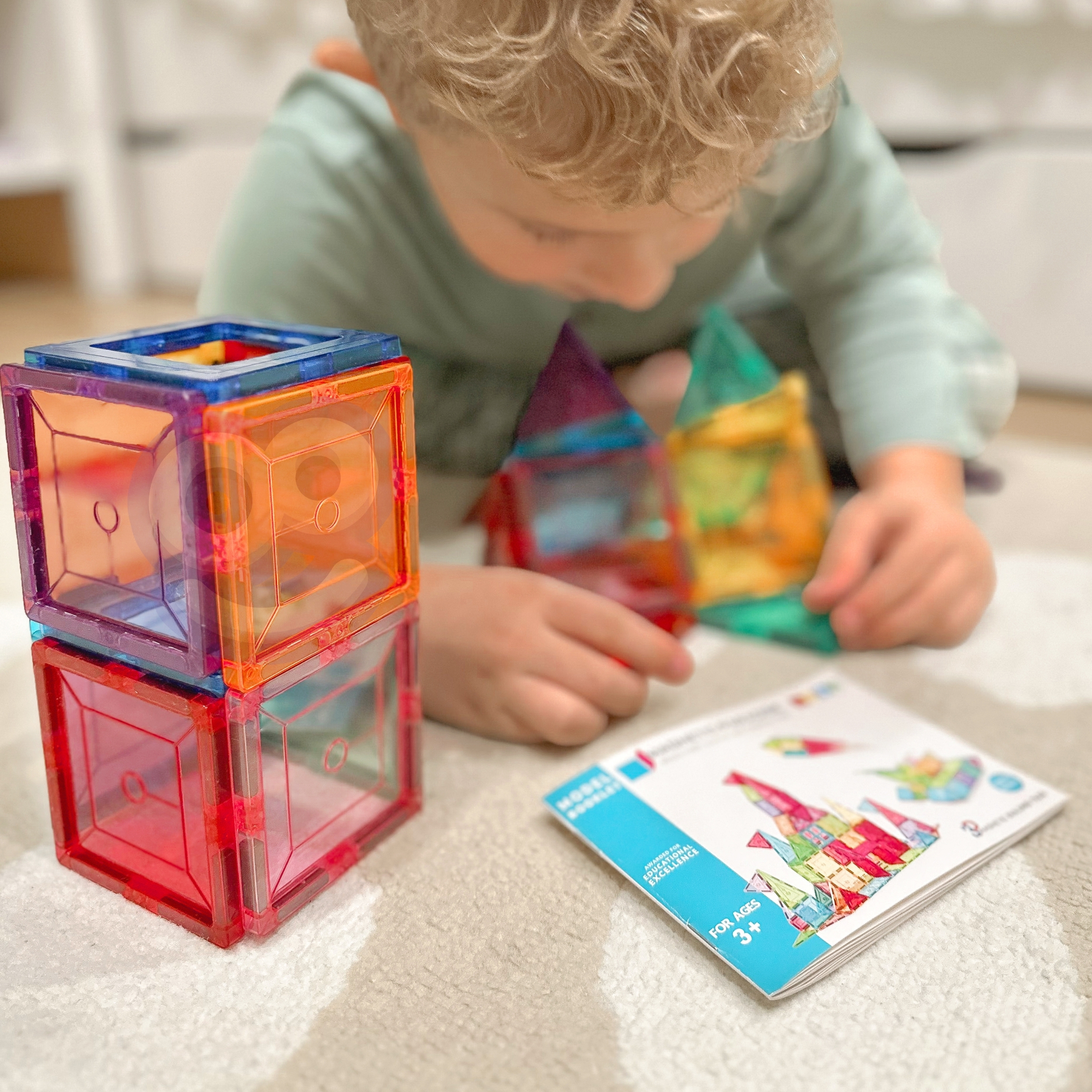Magnetyczne klocki konstrukcyjne montessori 3d