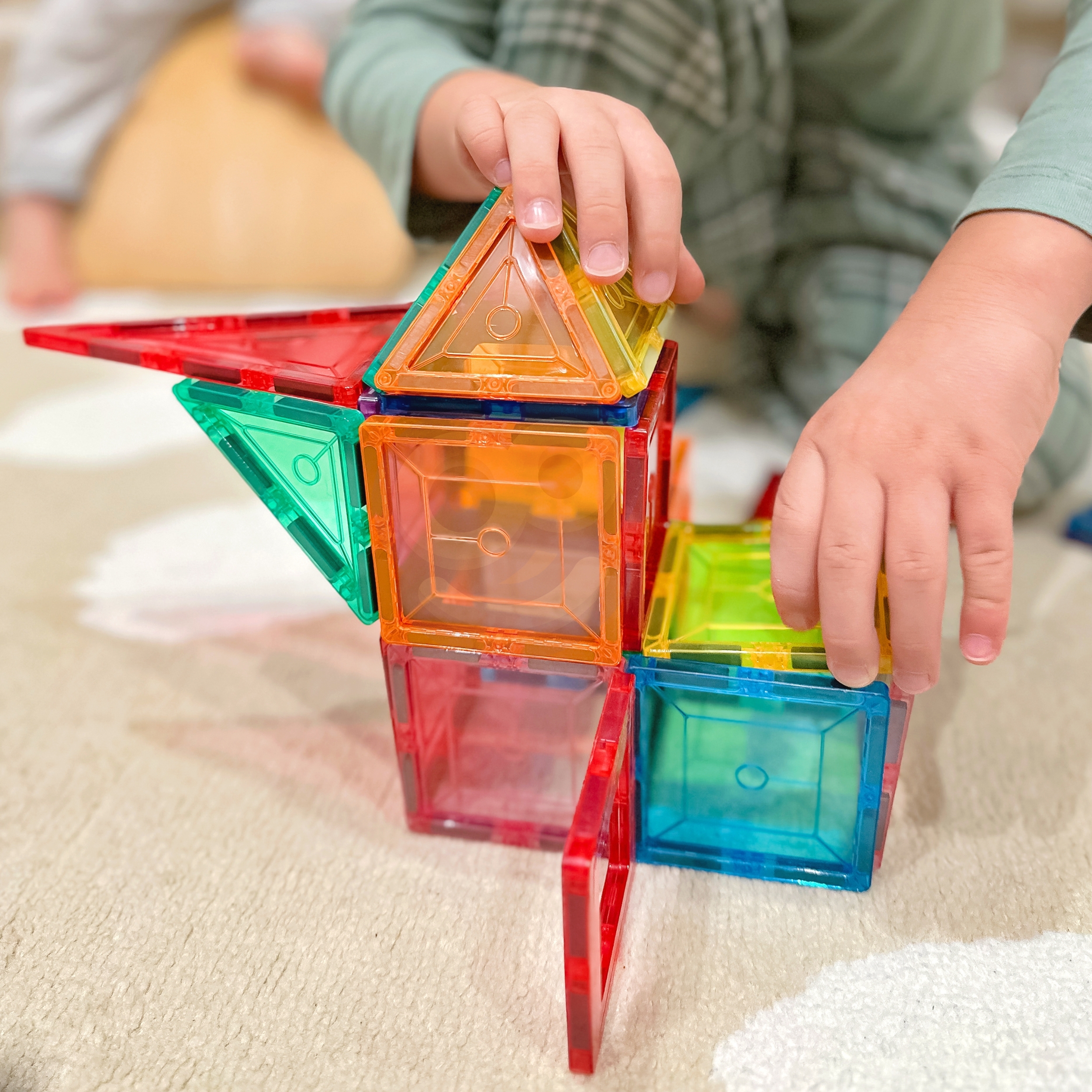 Magnetyczne klocki konstrukcyjne montessori 3d