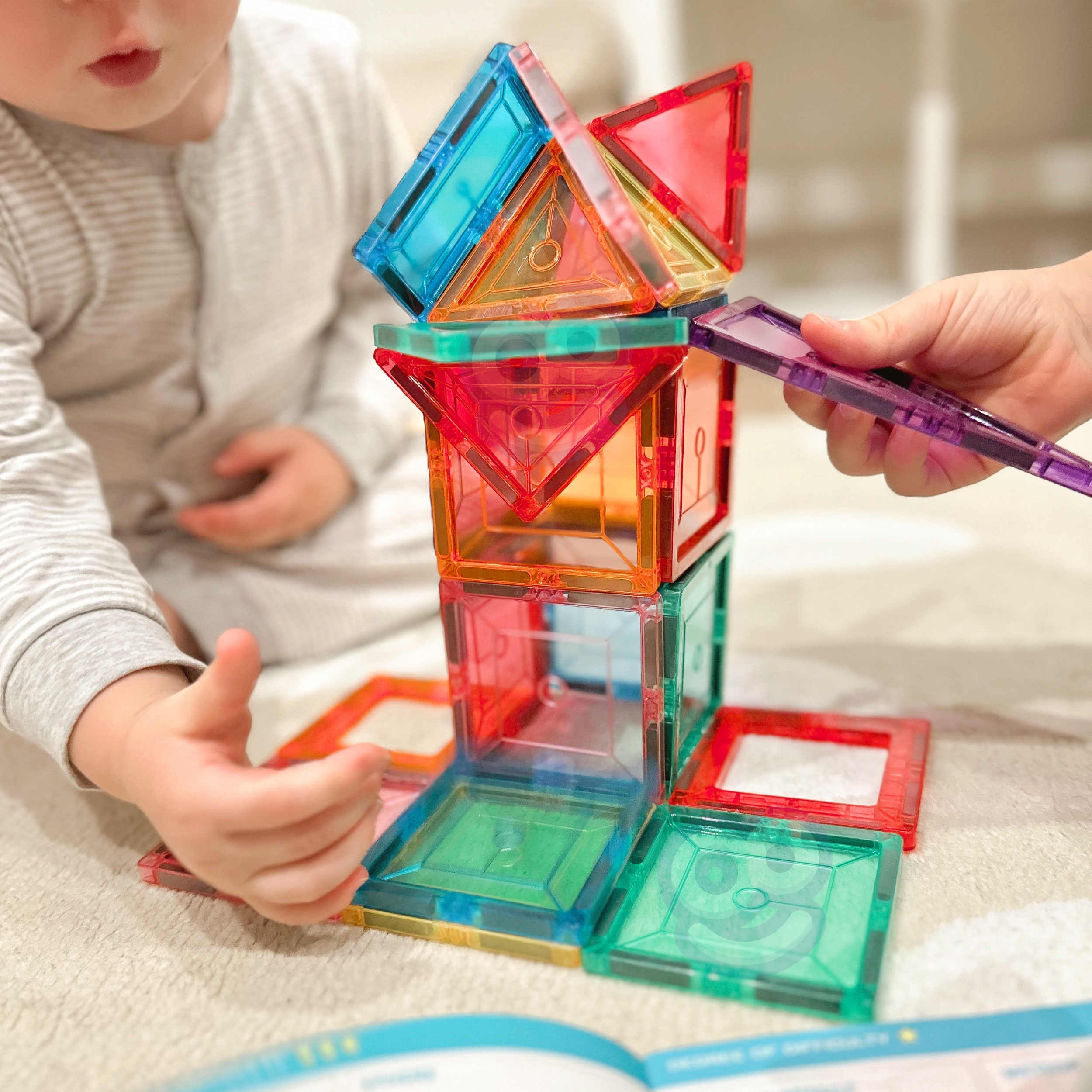 Magnetyczne klocki konstrukcyjne montessori 3d