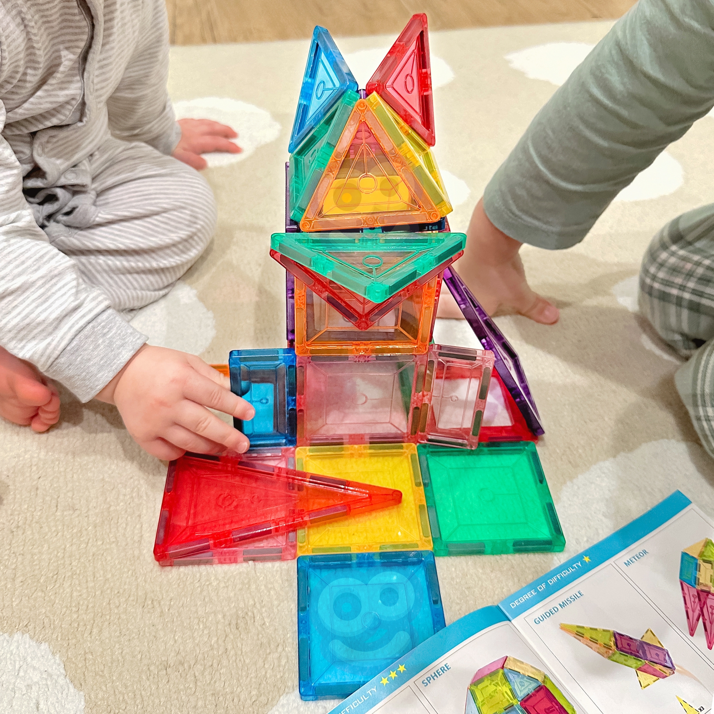 Magnetyczne klocki konstrukcyjne montessori 3d