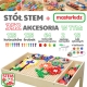 MASTERKIDZ Drewniany Stół Edukacyjny +AKCESORIA STEM WALL