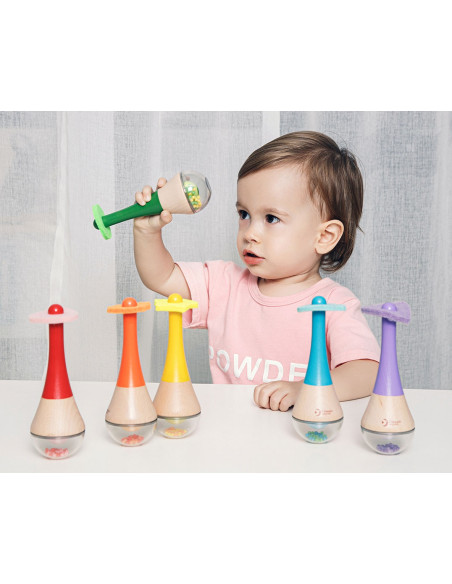 Drewniany Instrument Tęczowy Marakas Classic World
