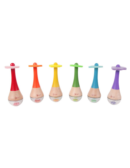 Drewniany Instrument Tęczowy Marakas Classic World