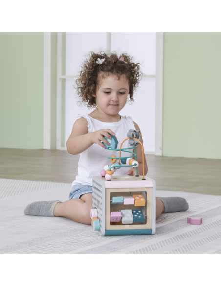 Viga Toys Drewniane Centrum Gier 5w1