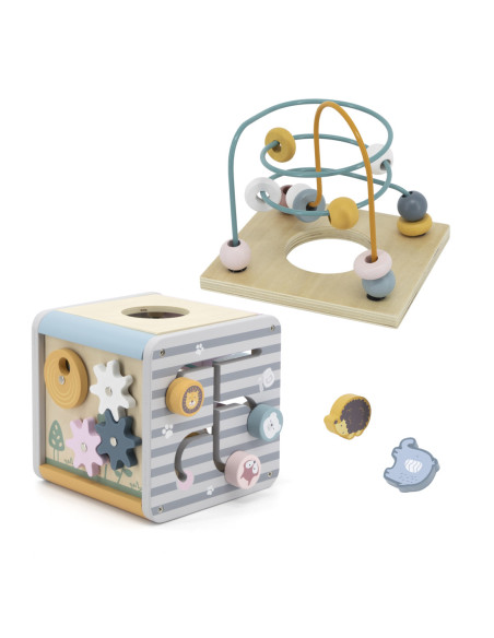 Viga Toys Drewniane Centrum Gier 5w1