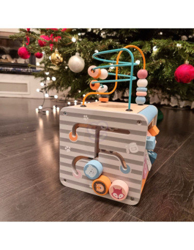 Viga Toys Drewniane Centrum Gier 5w1