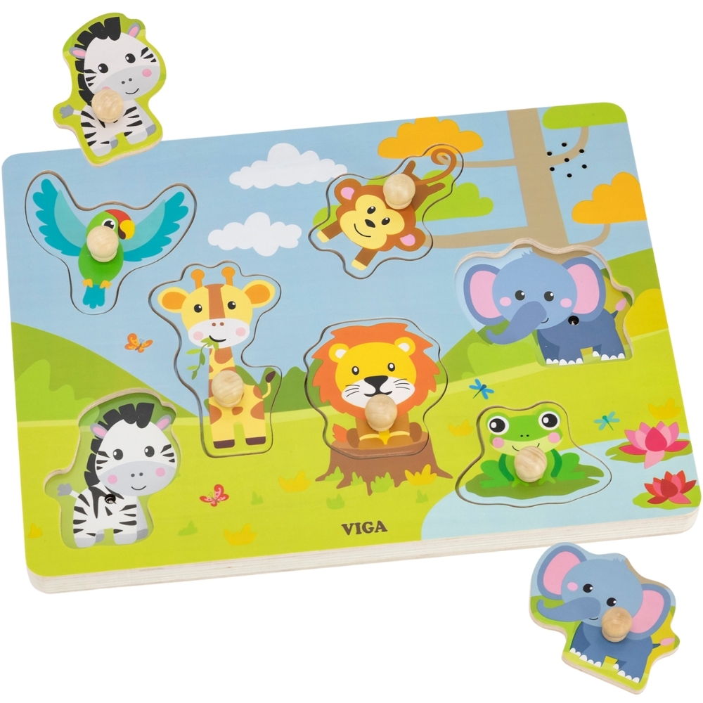 Dżungla Dźwięków - Puzzle Sensoryczne VIGA