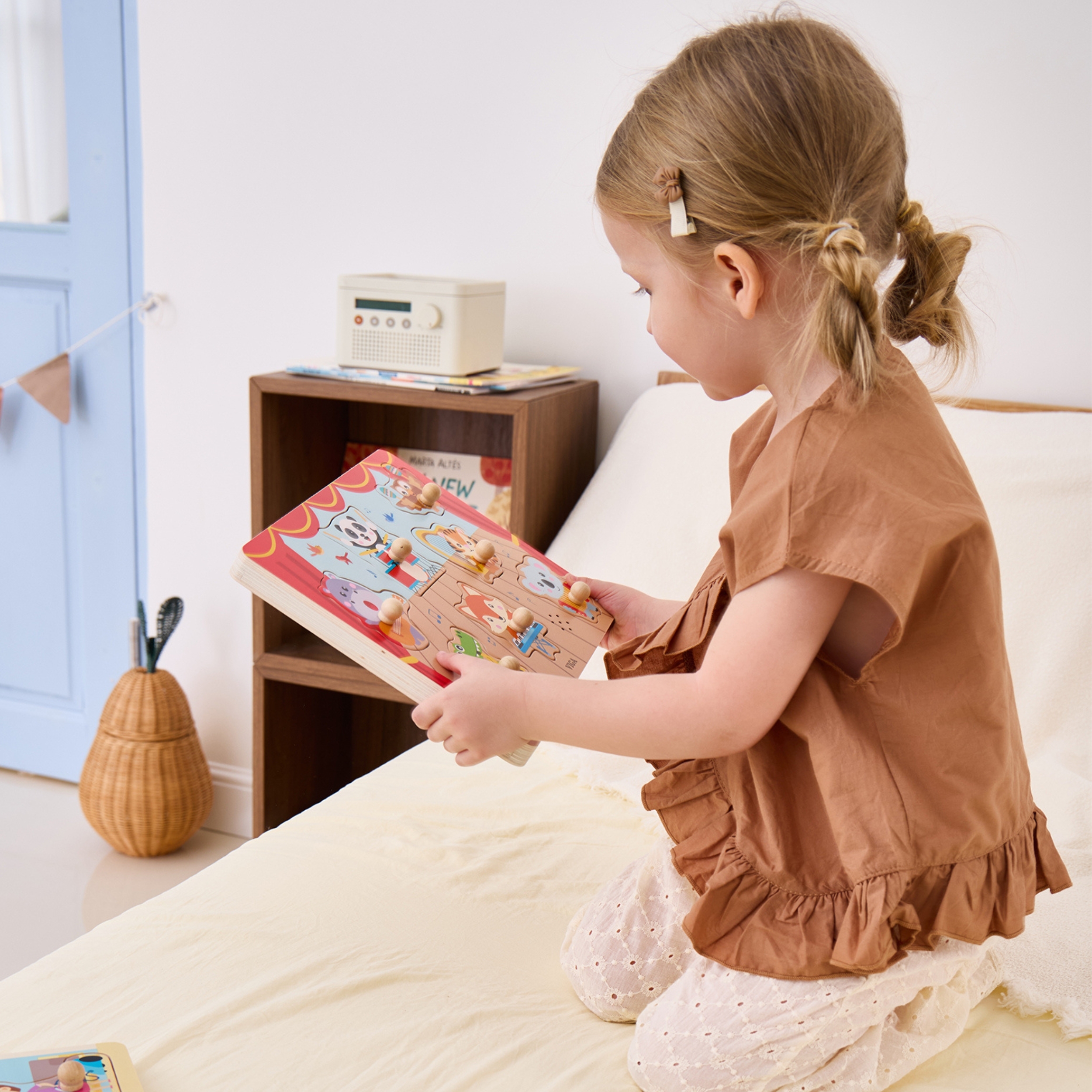 Puzzle dźwiękowe dopasuj muzykujące zwierzęta
