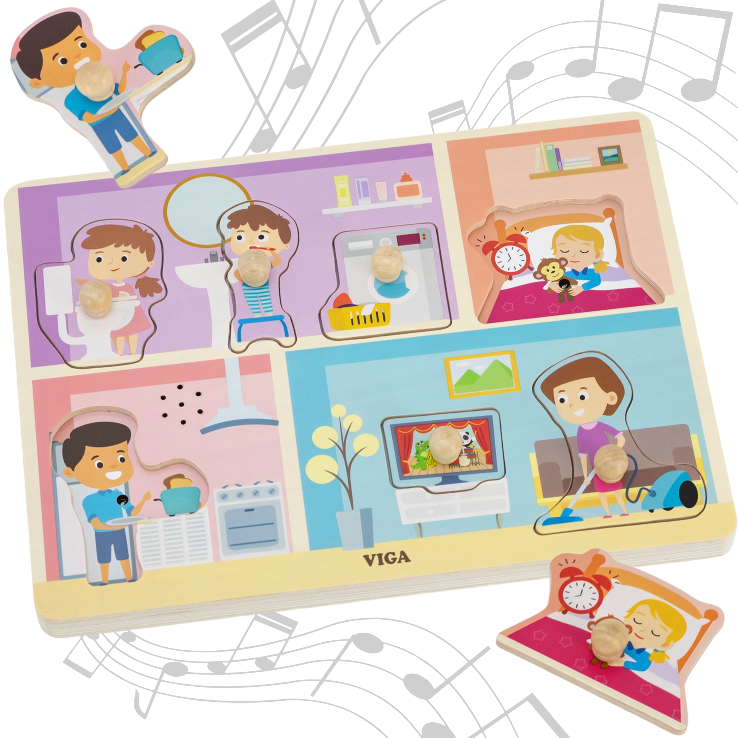 Puzzle dźwiękowe dopasuj codzienne aktywności - 9 z 9