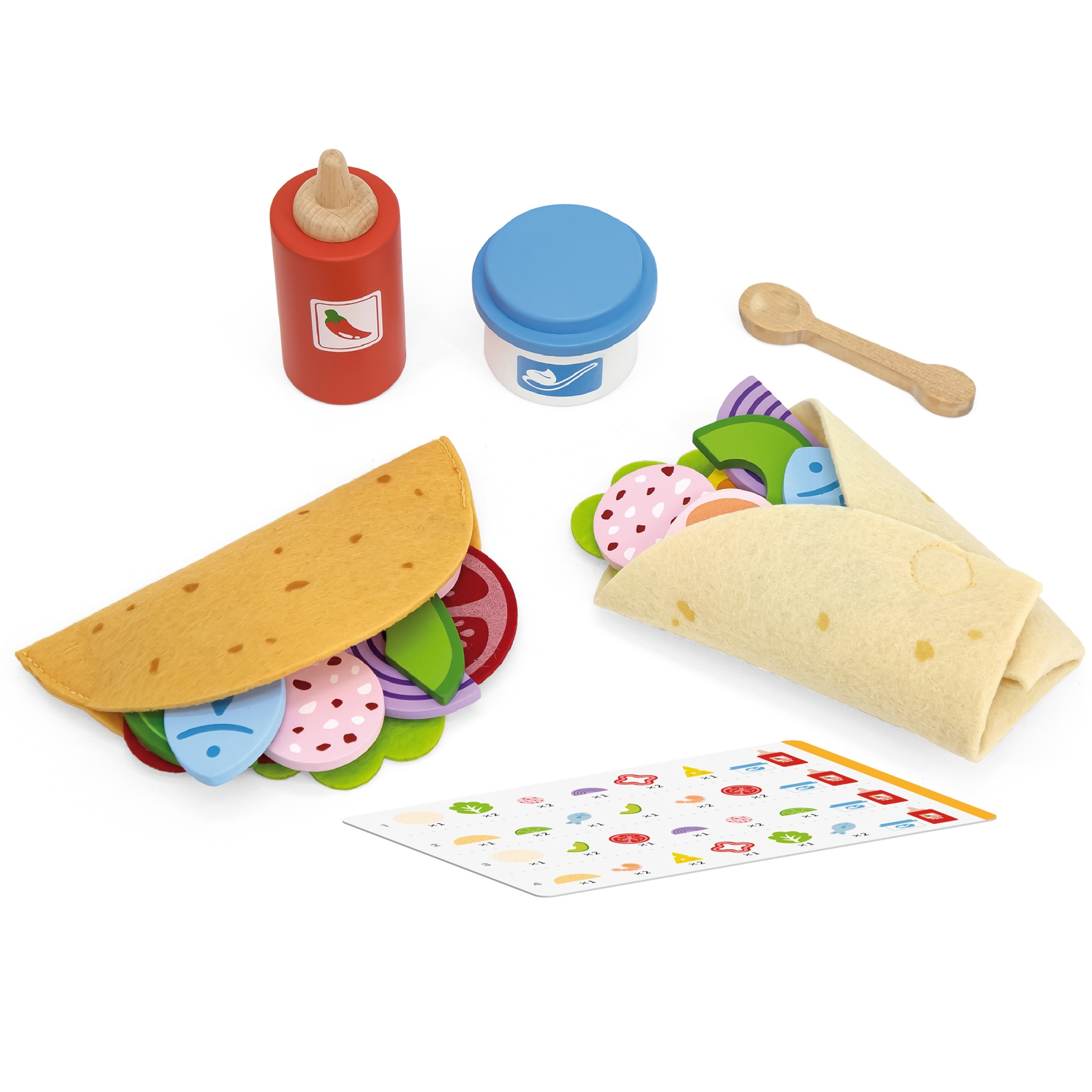 Zestaw meksykańskich potraw taco i burrito