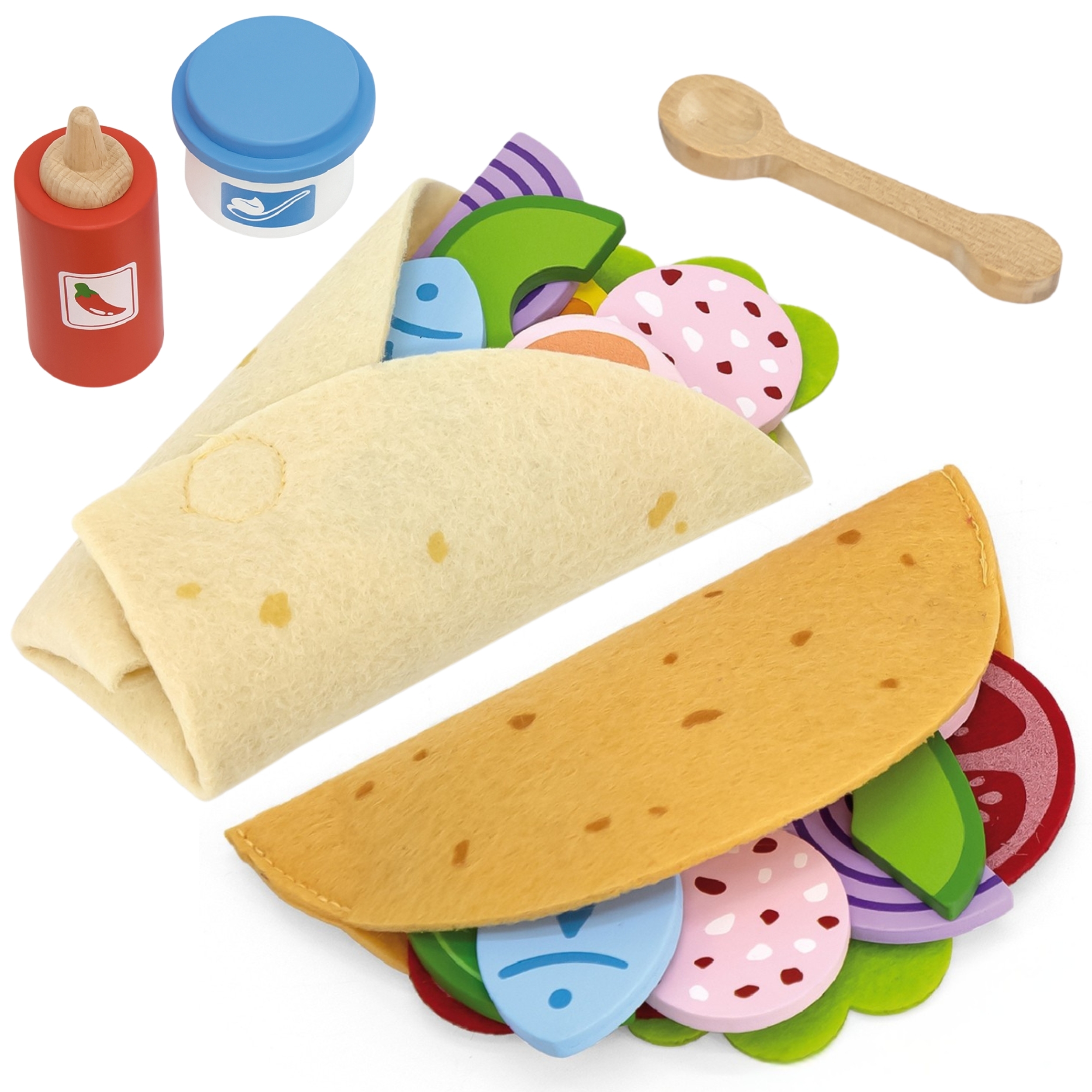 Zestaw meksykańskich potraw taco i burrito