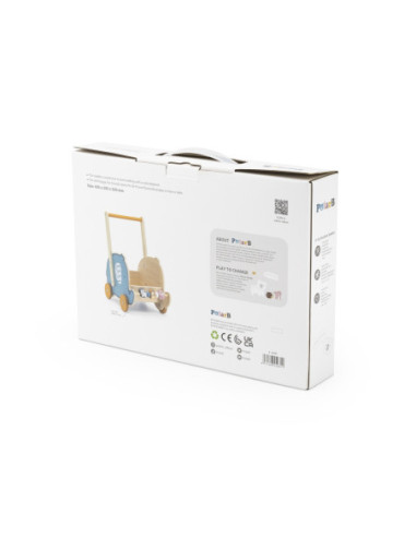 Viga PolarB Drewniany Wózek 2w1 Pchacz Słonik