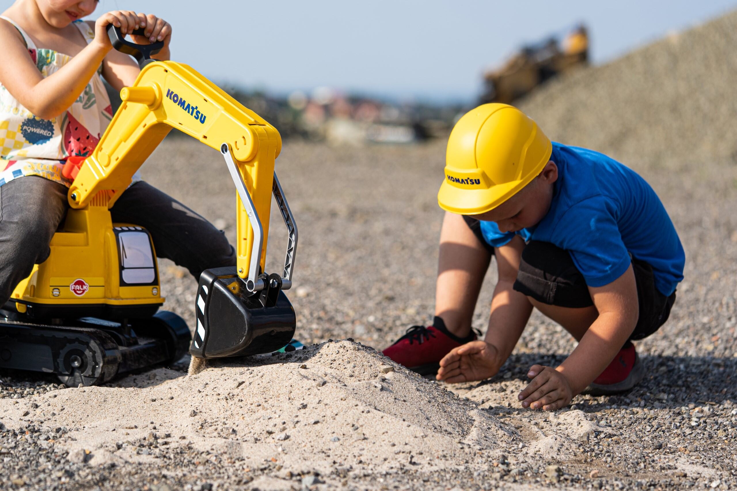 Koparka komatsu obrotowa łopata + kask