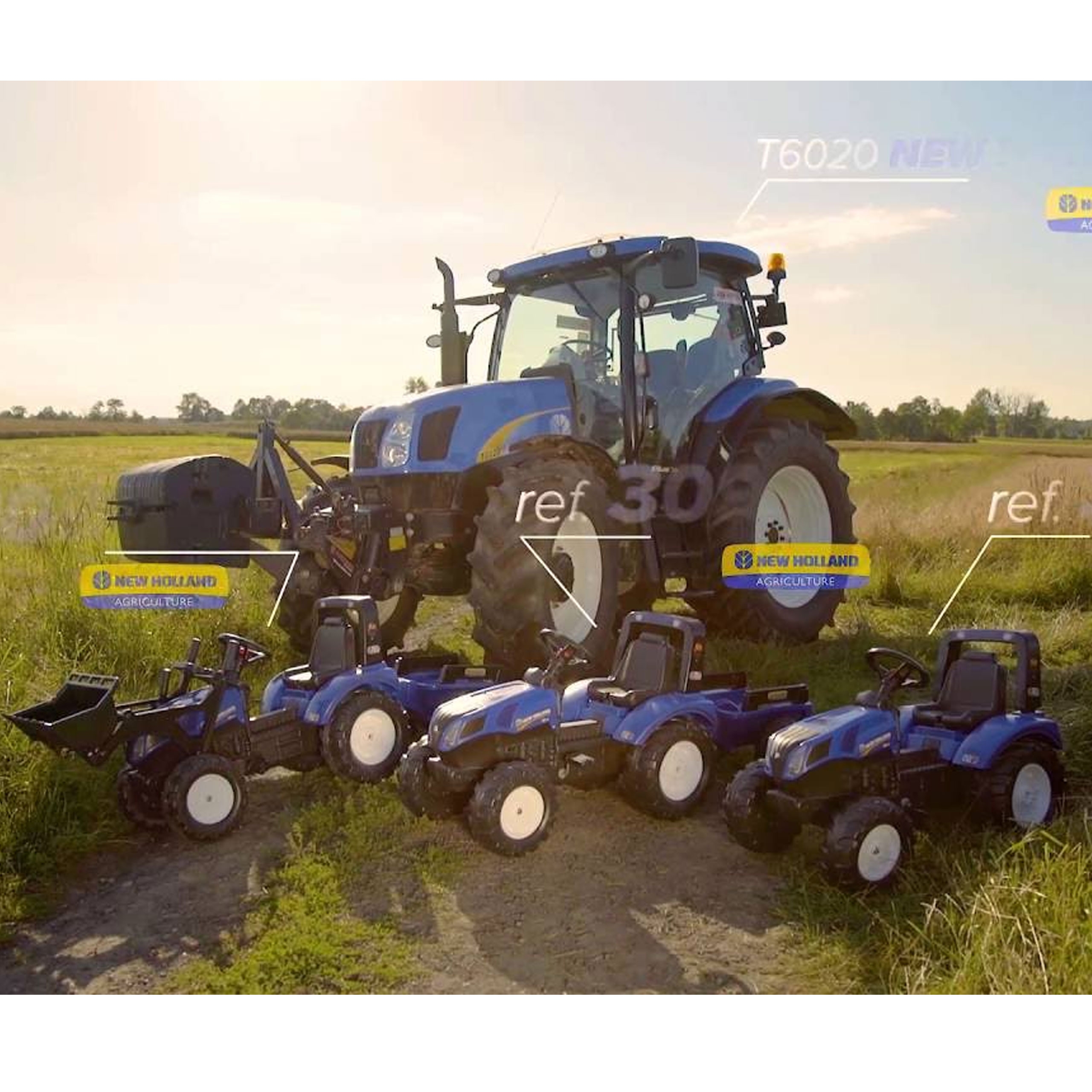 Traktor na pedały new holland duży z przyczepką od 3 lat