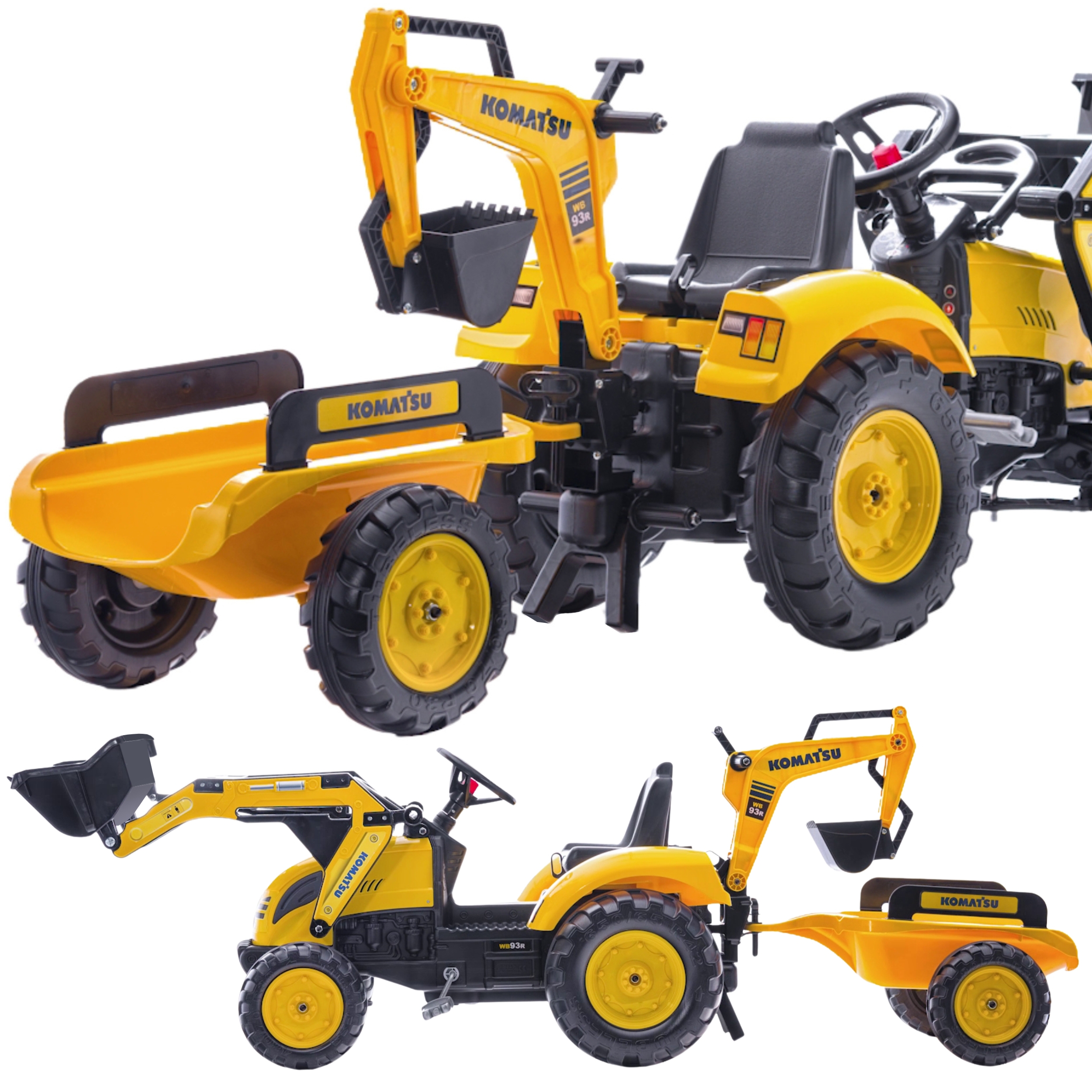 Traktor komatsu na pedały koparka łyżka przyczepka od 2 lat