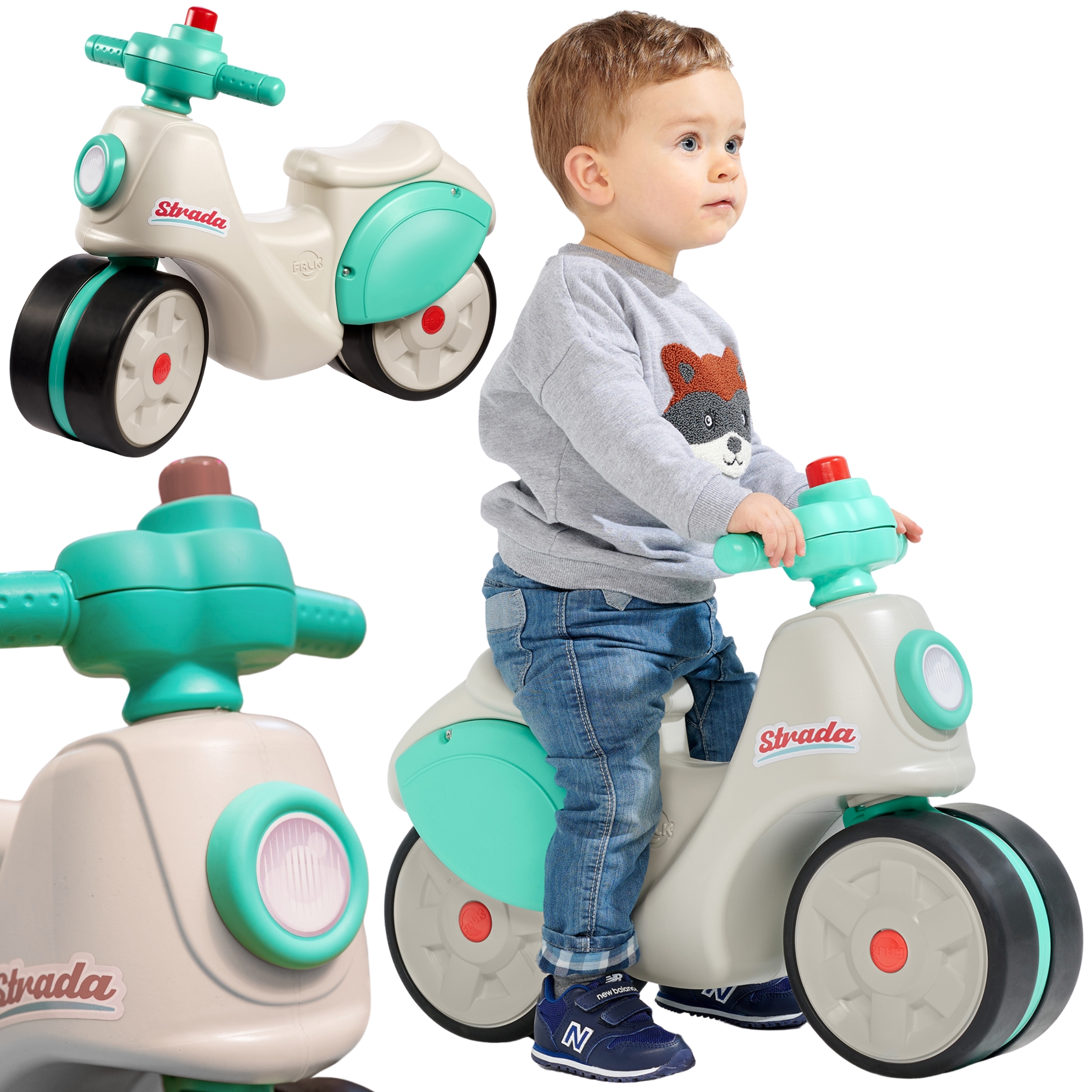 Jeździk scooter strada retro ciche opony od 1 roku