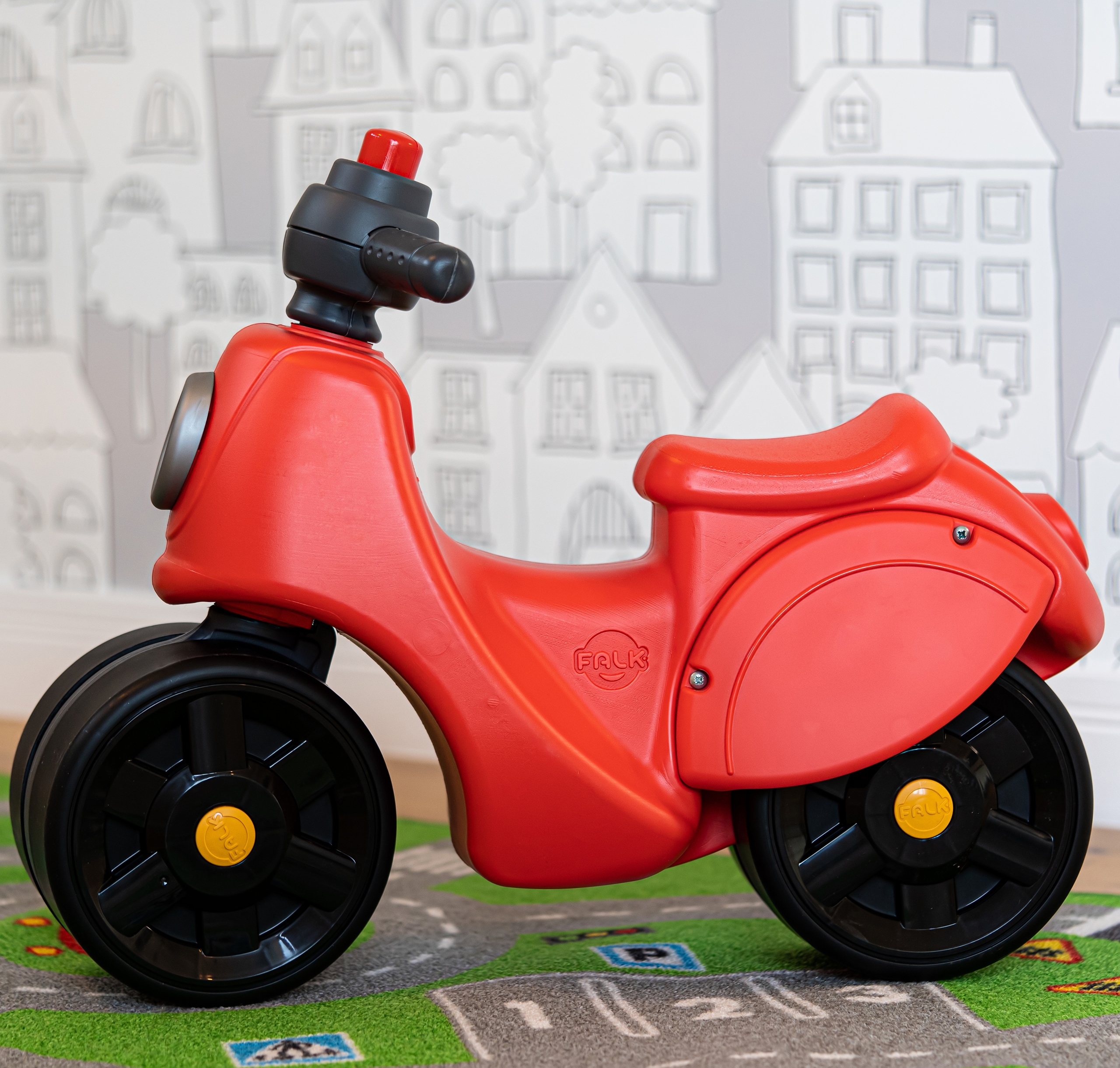 Jeździk scooter strada scooter czerwony ciche opony od 1 roku