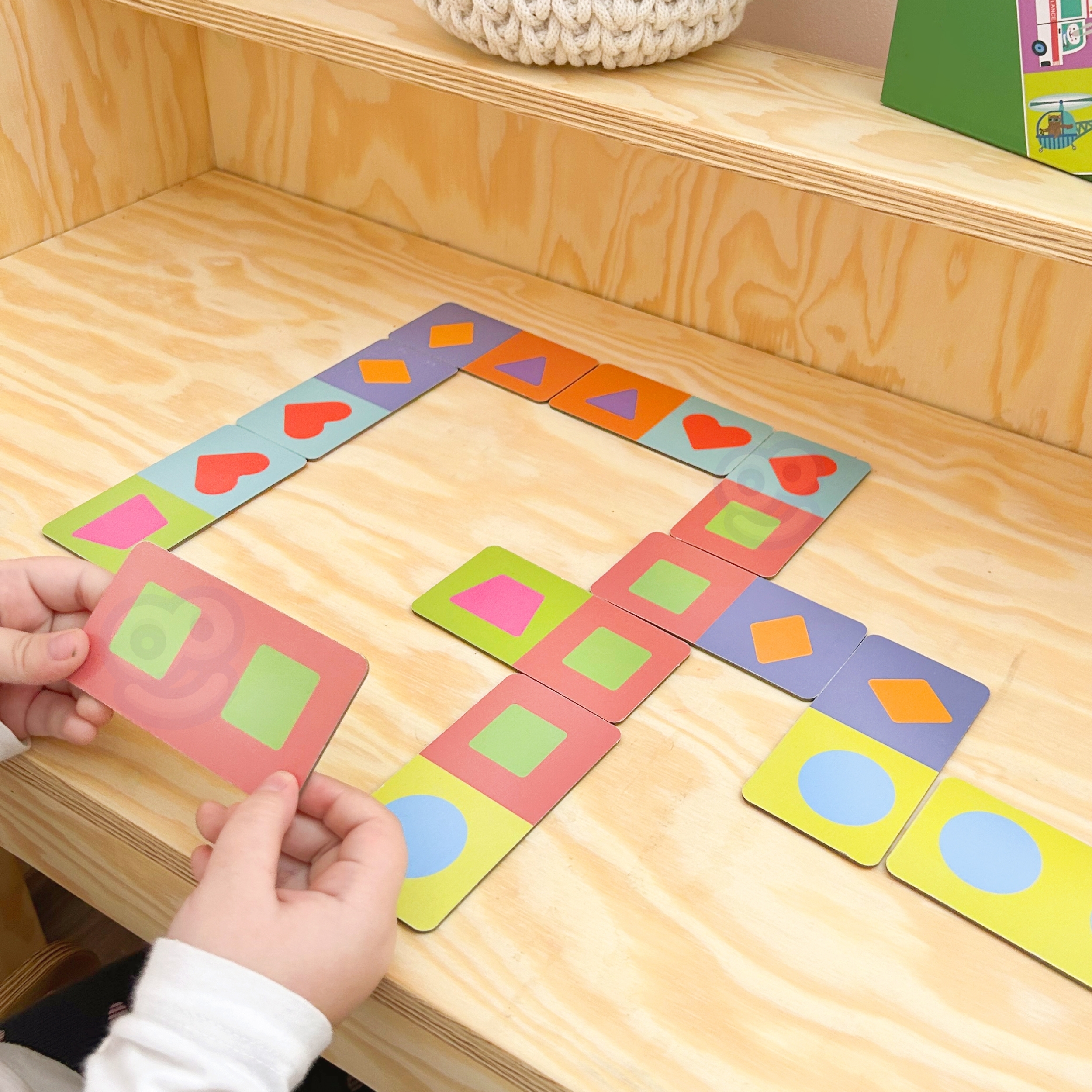 Gra edukacyjna transport zwierzęta puzzle domino montessori