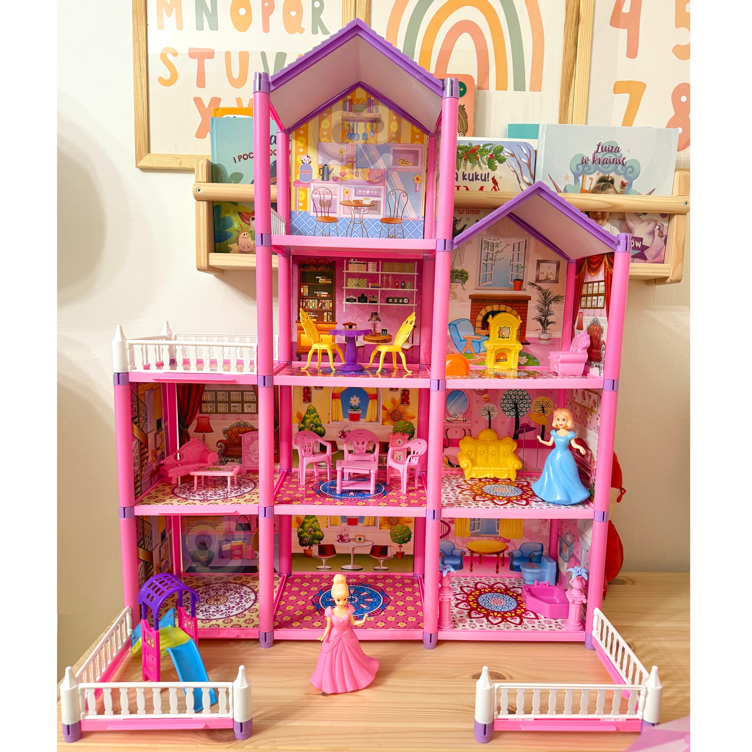 Mega willa domek dla lalek lovely house 194 el.