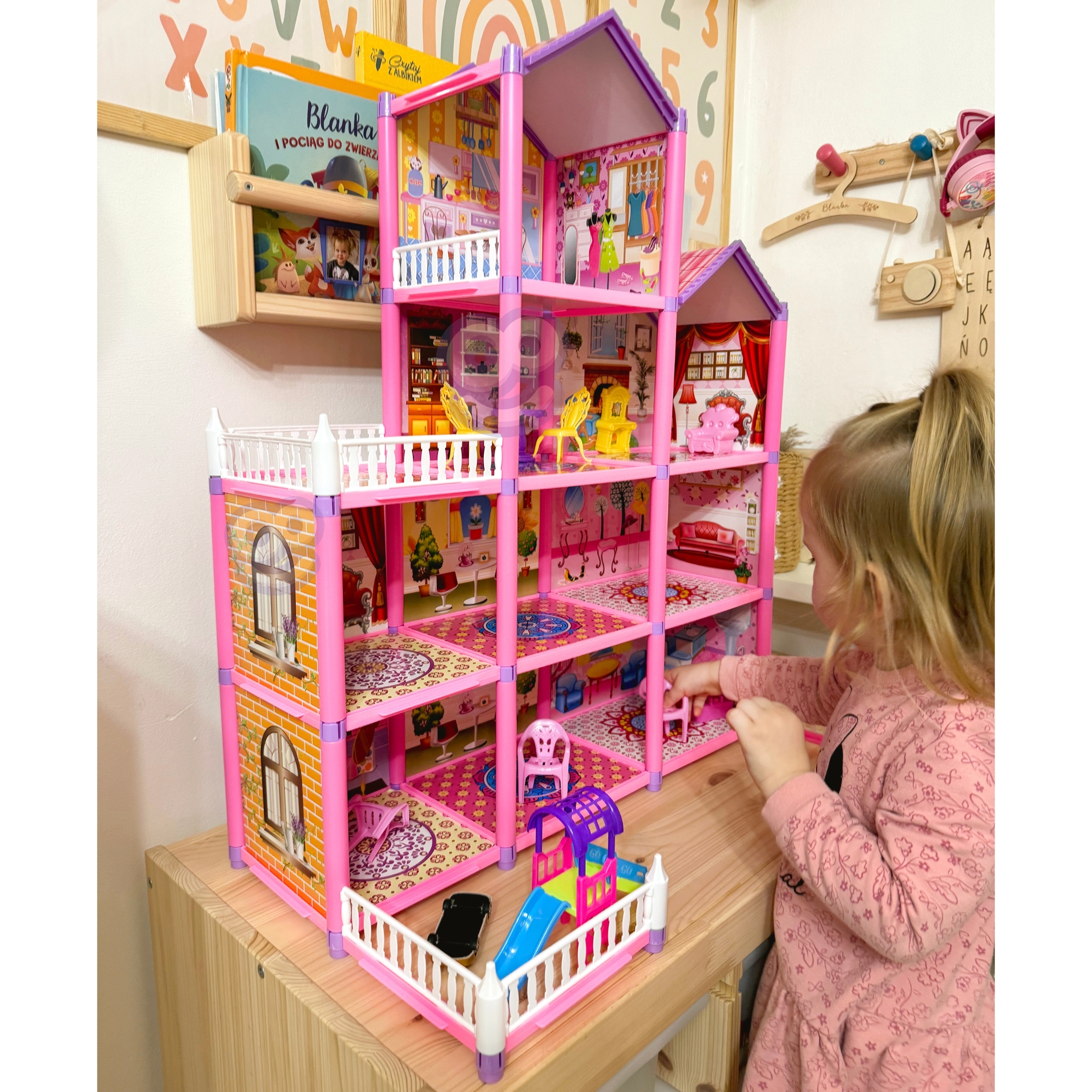 Mega willa domek dla lalek lovely house 194 el.