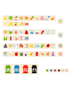 VIGA Układanka Gra drewniana do nauki sortowania śmieci 2