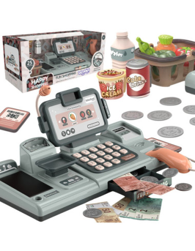 WOOPIE Kasa Sklepowa Dla Dzieci + 25 Akcesoriów