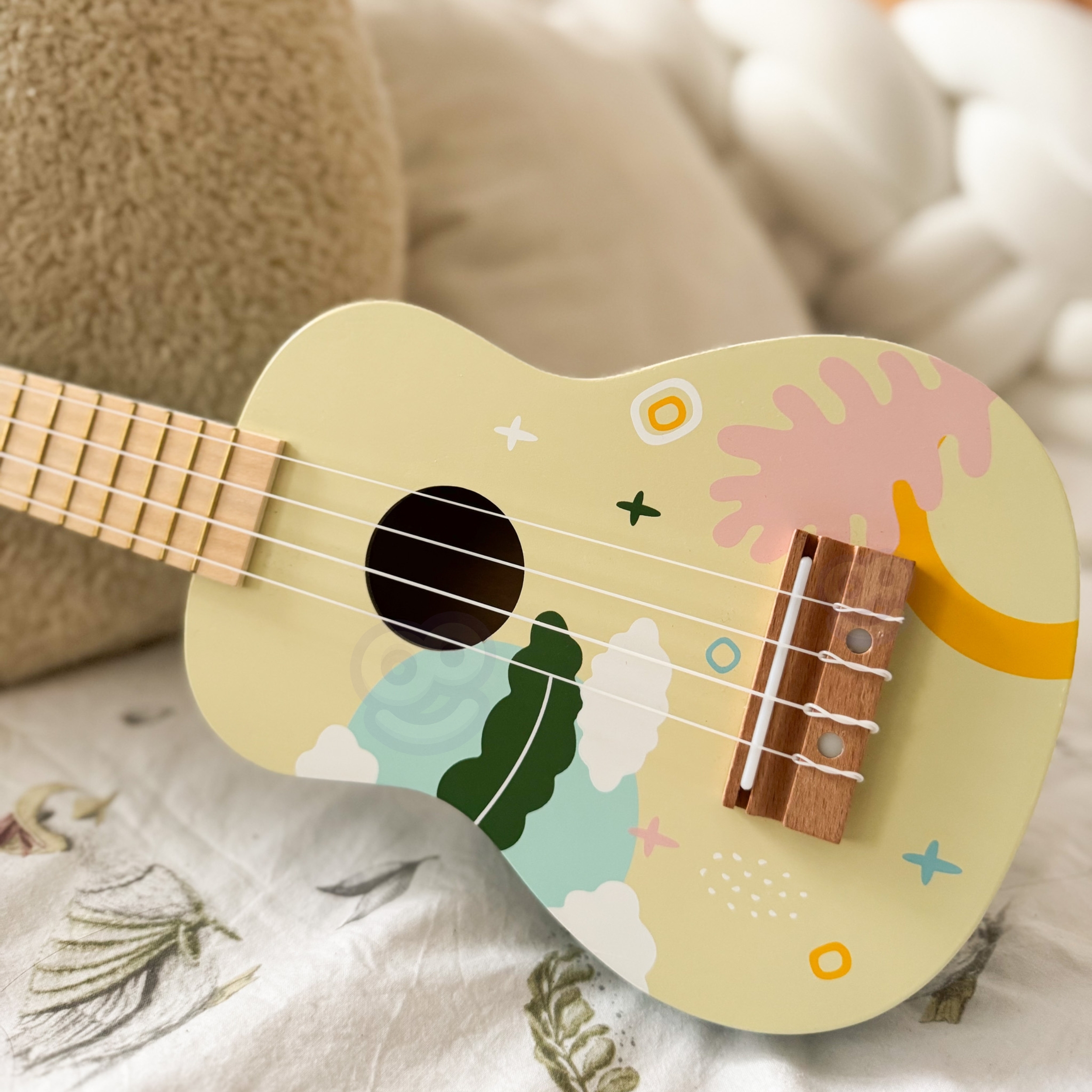 Niebieska Melodia - Drewniane Ukulele dla Malucha