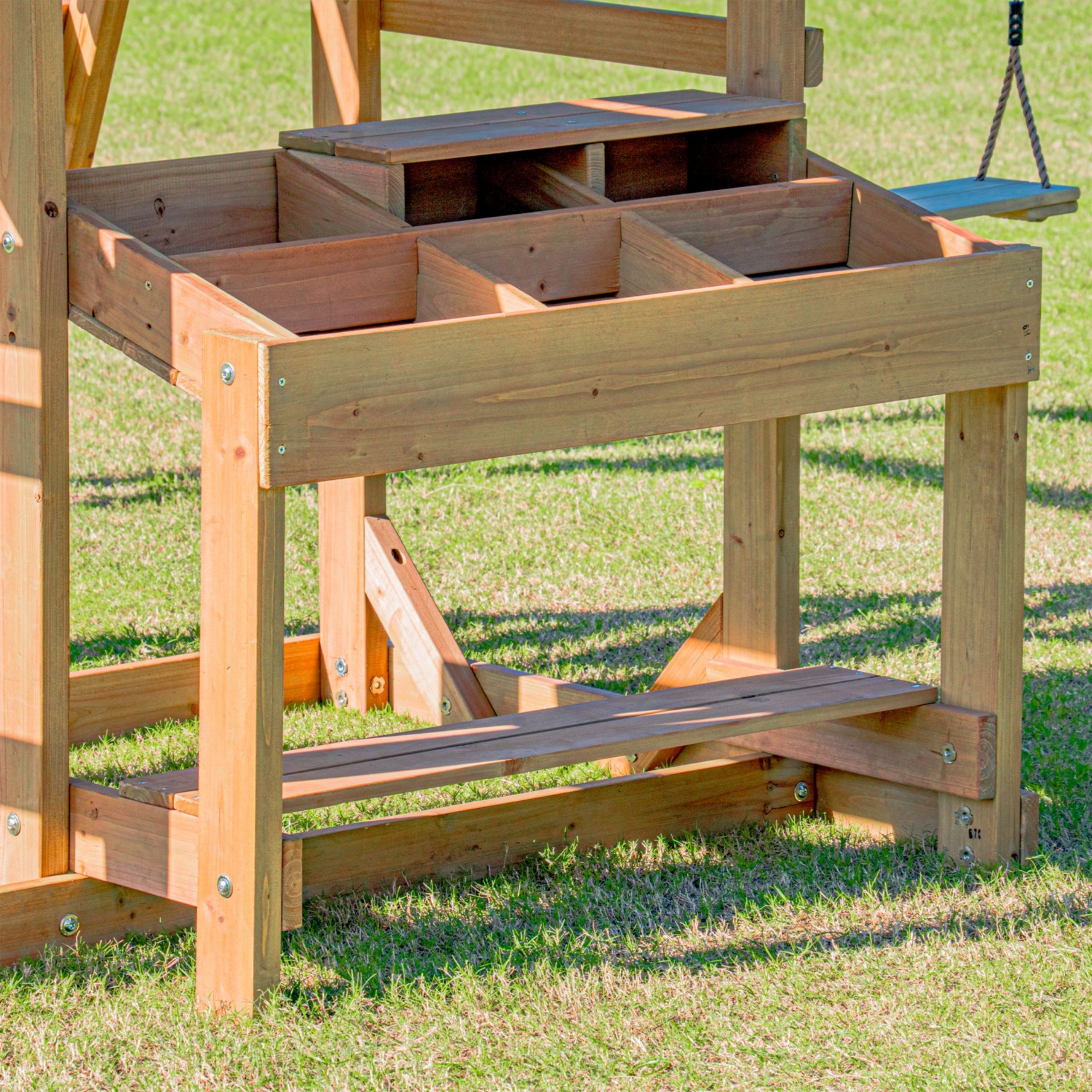 Mitch play tower - duży plac zabaw drewniany zjeżdżalnia hustawki ścianka wspinaczkowa + wieża