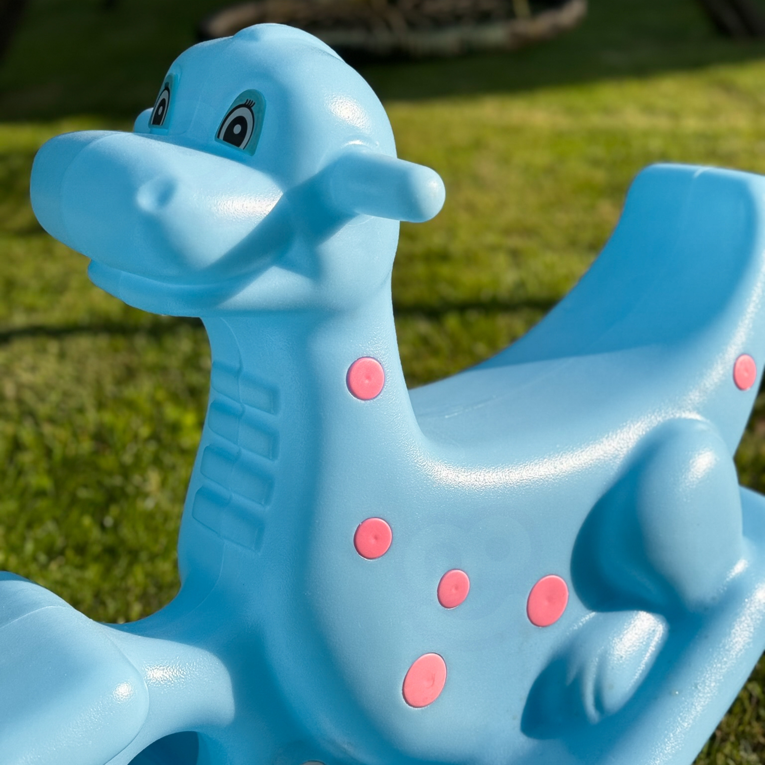Bujak dino huśtawka równoważna jasno niebieski