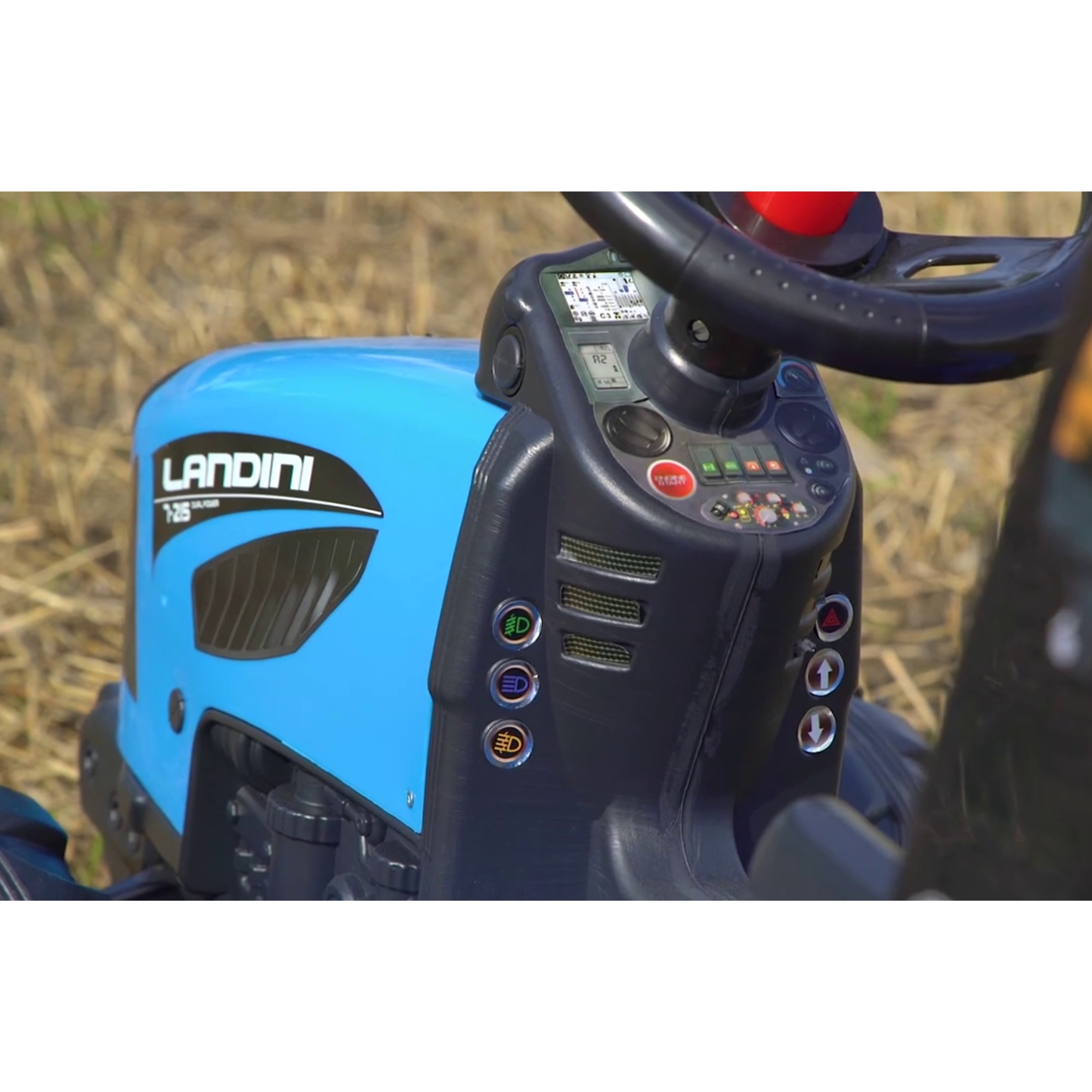 Traktor landini niebieski na pedały z przyczepką od 3 lat