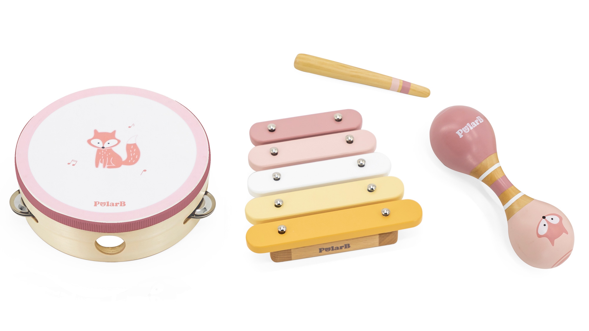 Polarb zestaw instrumentów muzycznych różowy