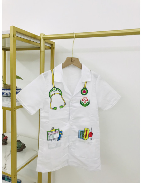 WOOPIE Ubranko Strój Lekarza Doktora dla Dzieci do ok. 120 cm