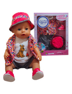 WOOPIE Kolorowe Ubranko dla Lalki Piesek Kurteczka Czapeczka 43-46 cm 2