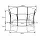 Axi Trampolina Denver Czarna 366 cm + Siatka