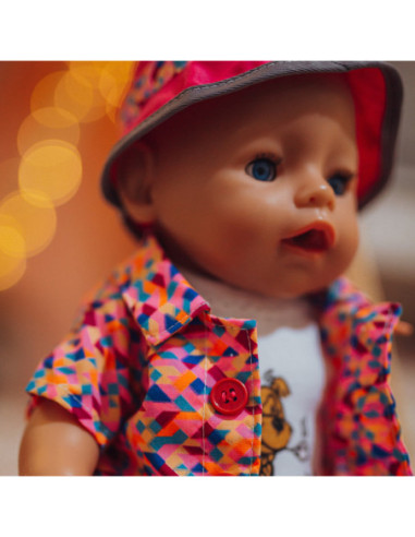 WOOPIE Kolorowe Ubranko dla Lalki Piesek Kurteczka Czapeczka 43-46 cm