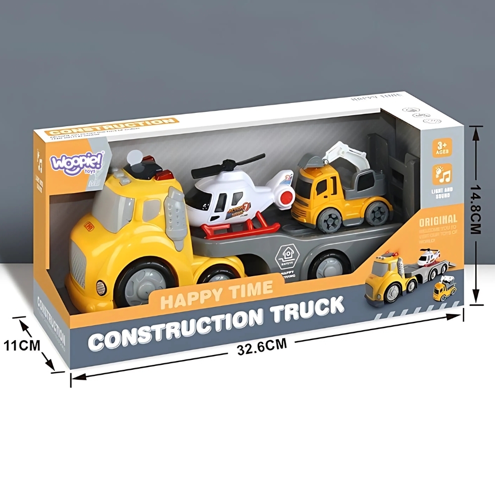 Żółta laweta city truck efekty dźwiękowe i świetlne