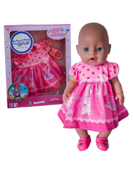 WOOPIE Ubranko dla Lalki Różowa Sukienka Króliczek 43-46 cm